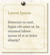 Lorem Ipsum  Deserunt ea sunt, fugiat elit amet ut. In eiusmod labore ipsum id et ut dolor aliquip?